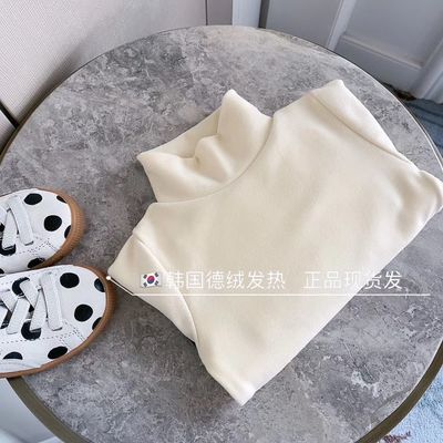 儿童高领德绒打底衫阳离子秋冬款男女童保暖t恤长袖上衣