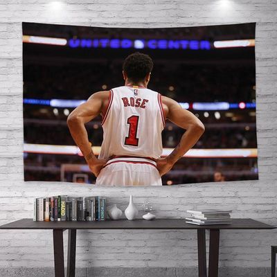 可定制NBA篮球球星罗斯 背景布ins学生宿舍 房间卧室墙壁装饰挂布