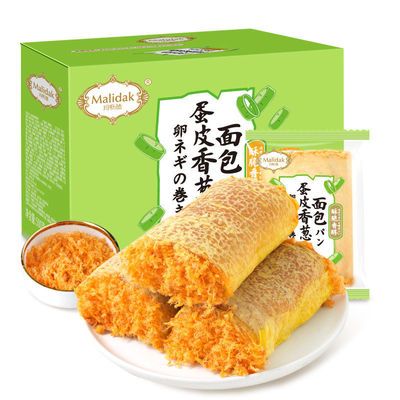 玛呖德蛋皮肉松味香葱卷面包蛋糕面包吐司早餐零食整箱批发500g