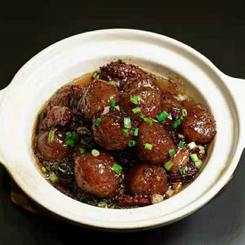 山粉圆子安庆特产手工红薯粉山芋粉焖圆子烧肉圆子酒店饭店特色菜【3