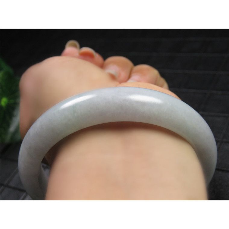 天然玉石缅甸翡翠玉手镯56圈口玉镯精品珠宝女手环手饰送礼带证书