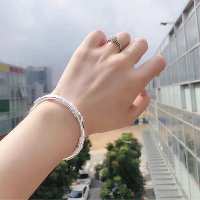 12817/正品老鳯样银饰纯银9999万足银镯子实心银手镯女年轻款男士送妈妈