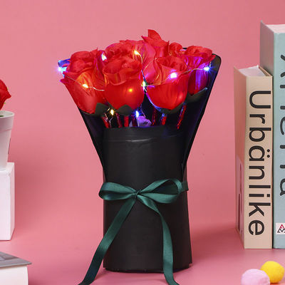 70368/韩版文具玫瑰花笔教师节礼品少女心文具个性彩灯玫瑰花圆珠笔