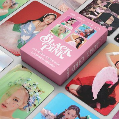 54张粉墨BLACKPINK 2021season greeting小卡Jennie智秀LISA卡片