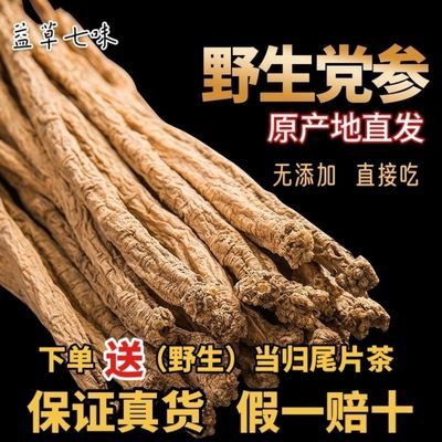 57575/特级大条党参甘肃岷县农家野生大党叁配当归黄芪补气血中药材批发