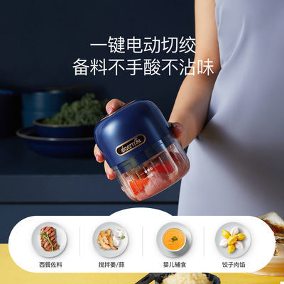 41156/德尔玛捣蒜器电动迷你绞蒜器小型绞肉打蒜家用搅蒜器辅食机JS200