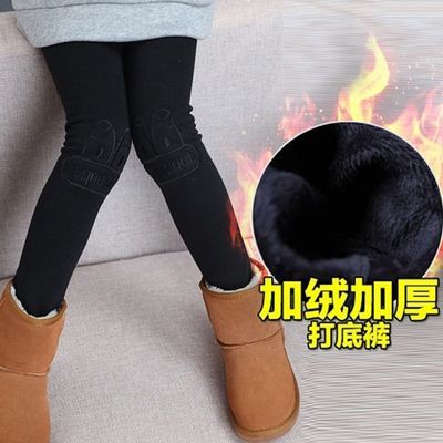 75496/女童冬季加绒加厚打底裤中大童外穿韩版洋气一条过冬儿童裤子