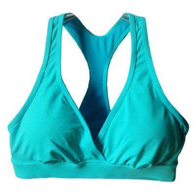 外贸泳衣运动bra健身运动跑步瑜伽有胸垫布料高弹柔软互搭背心
