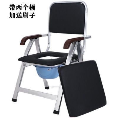 老人坐便椅可折叠防滑残疾病人座便器孕妇大便椅坐厕移动马桶家用