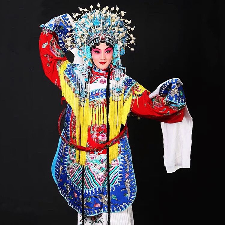 戏曲服装戏剧演出服凤冠霞披贵妃醉酒舞台梅派女蟒勾金镶边女蟒