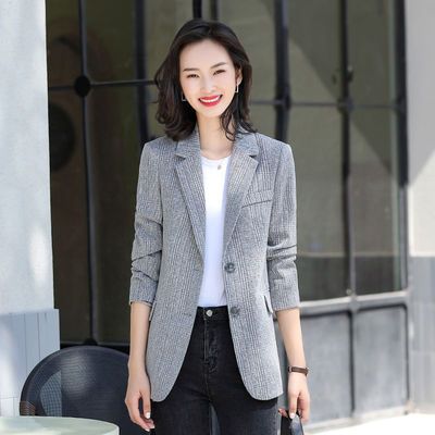89160/小西装外套女2021春秋款新款韩版修身显瘦时尚百搭小西服女士上衣