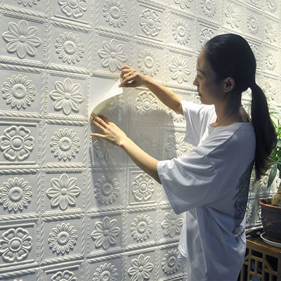 欧式田园墙贴纸自粘3d立体防水防潮卧室客厅墙面装饰贴纸加厚防