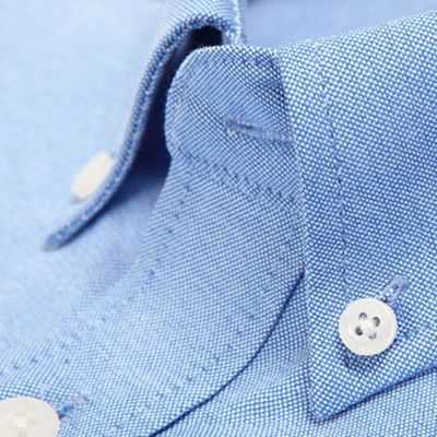 87627/俞兆林正品春季蓝白色男衬衫长袖衬衣职业牛津布商务正装免烫寸衫