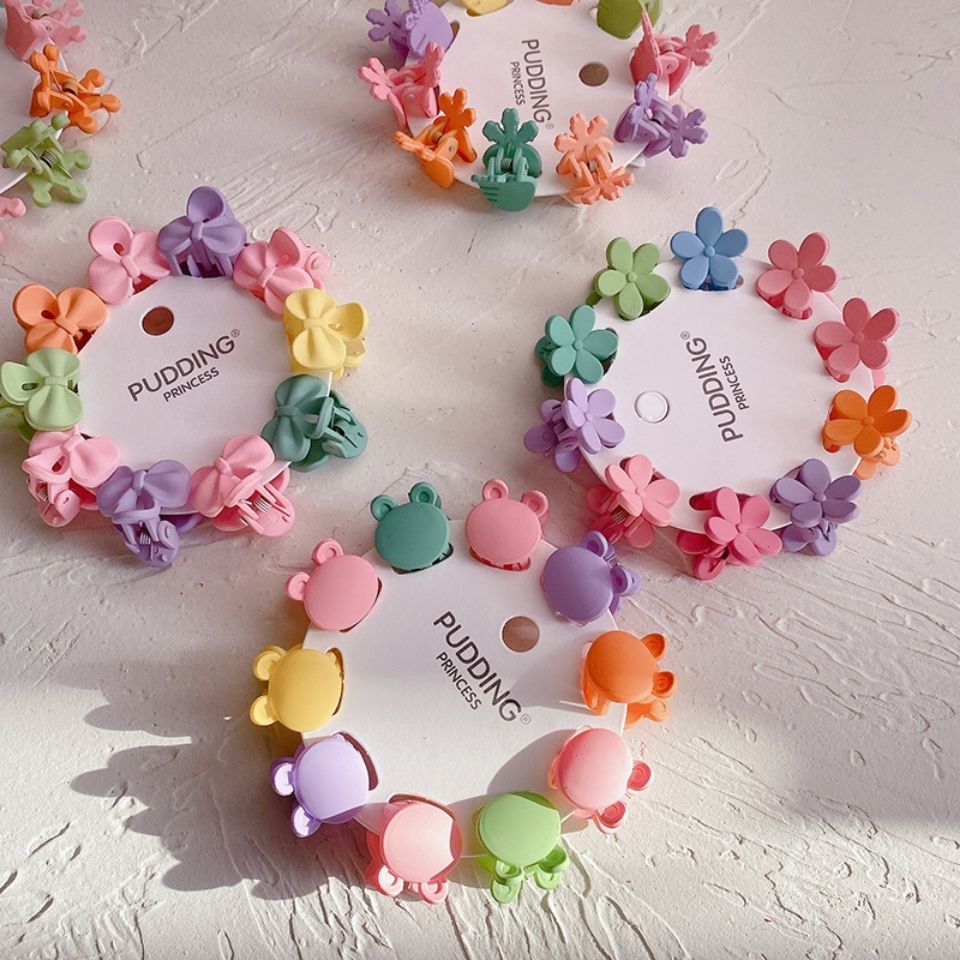 Korean candy color cute mini small children's clip solid color Princess sweet broken hair clip Korean hair accessories