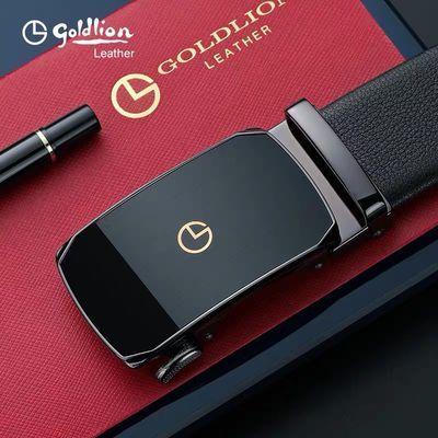 7168/金利来专柜正品 2021新款真皮皮带 头层黄牛皮皮带男士自动扣皮带