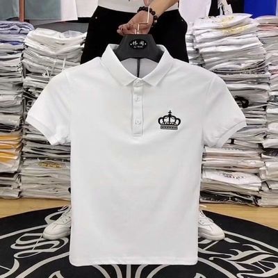 15153/社会小伙短袖翻领男t恤精神修身半袖小衫快手红人网红同款polo衫