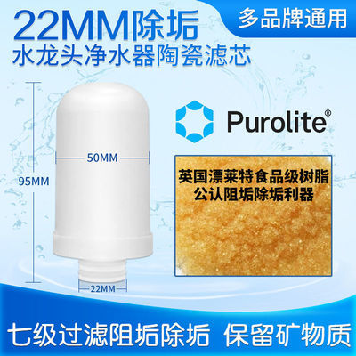 131864/(除垢型)22MM大号通用水龙头净水器过滤器陶瓷滤芯除垢