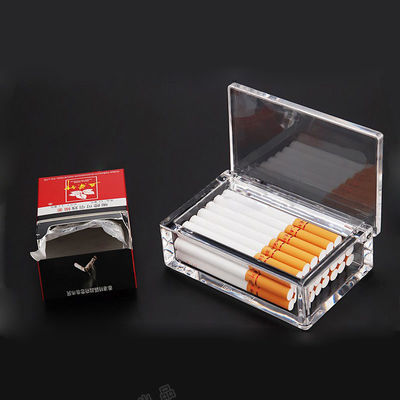 透明塑料烟盒牙签盒棉签盒个性创意20支装男女士烟具桌面收纳盒