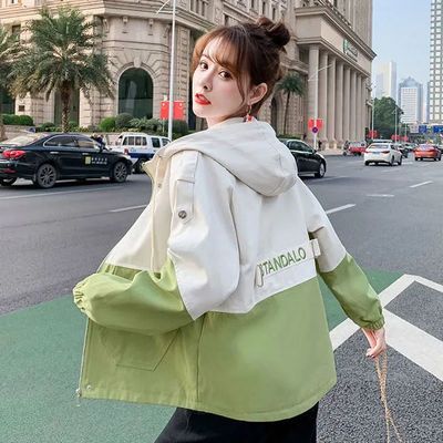 65564/bf风工装外套女生春秋装2021新款初中高中学生韩版宽松短款上衣服