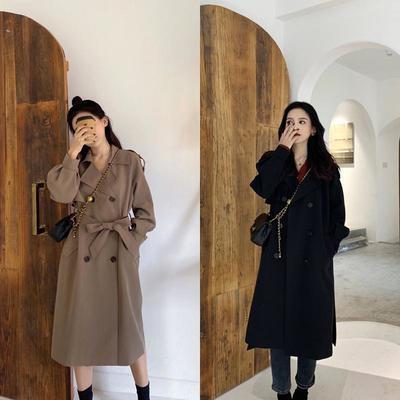 129124/风衣女中长款韩版小个子气质2021年新款英伦风百搭显瘦外套秋冬季