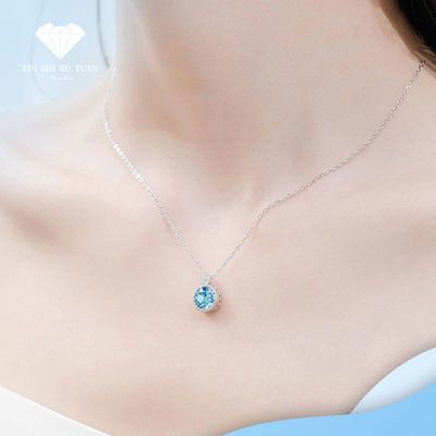 31697/海洋之心项链小众设计锁骨链百搭网红项链女ins时尚潮流2021礼物