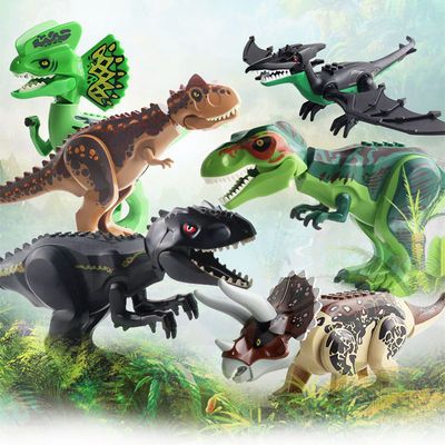 恐龙积木兼容乐高重爪龙霸王龙模型公园侏罗纪我的世界2益智玩具6