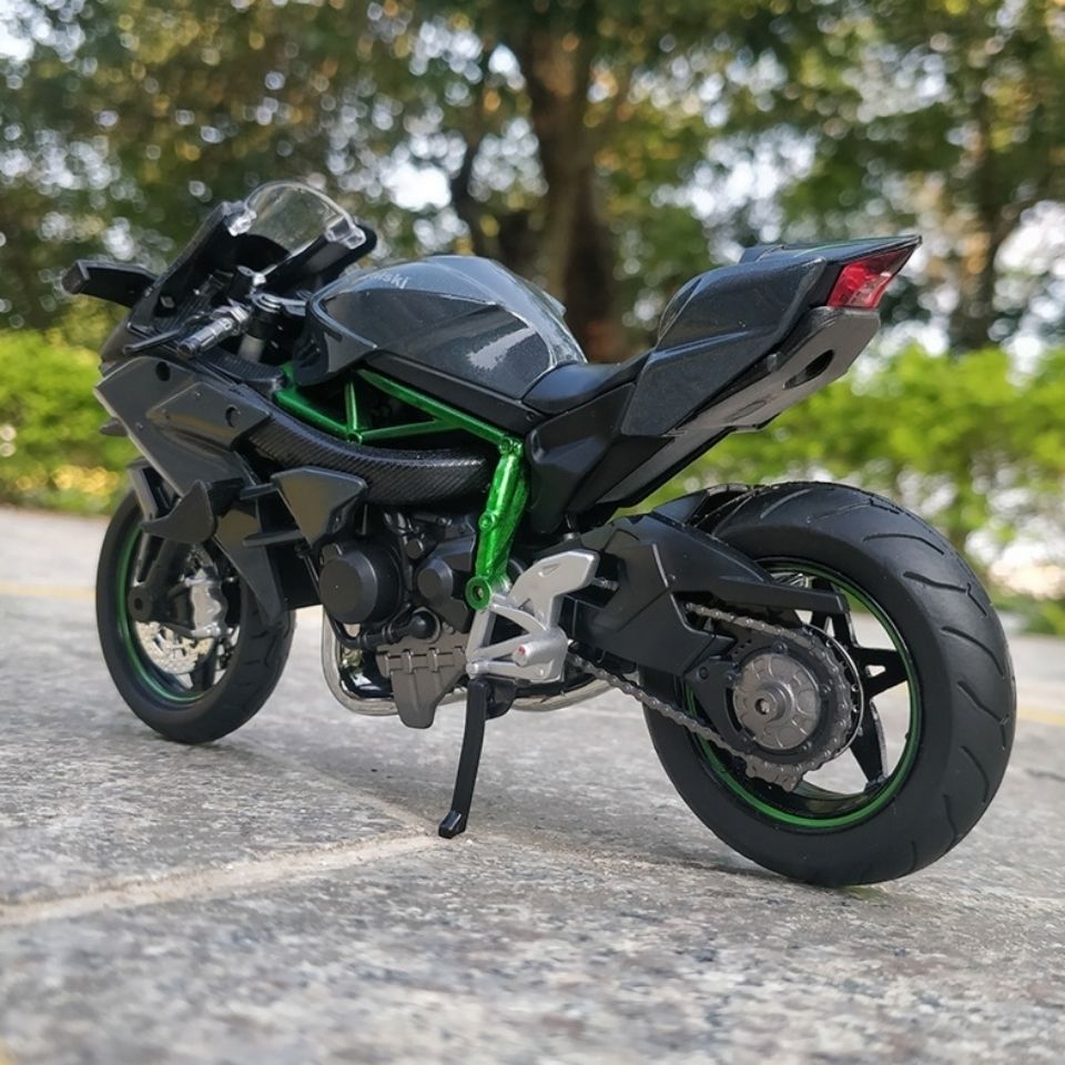 川崎h2杜卡迪摩托车男孩玩具车摆件收藏礼品机车跑车合金模型手办