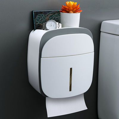 卫生间免打孔双层纸巾盒厕所卫生纸置物架抽纸盒防水纸巾架厕纸盒