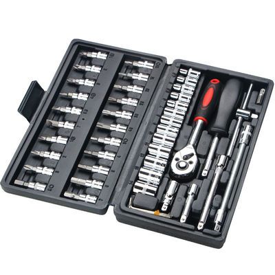 35553/万能套筒扳手工具 汽车摩托车维修工具 快速自动棘轮扳手组合套装