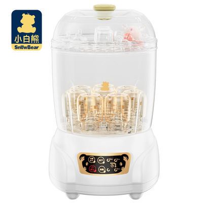 36819/小白熊奶瓶消毒器大容量奶瓶蒸汽宝宝专用二合一消毒烘干