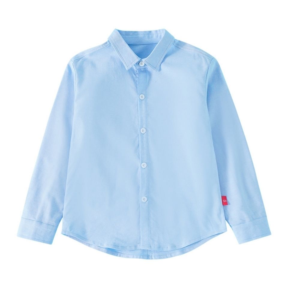 米纯2021春季新款儿童衬衫全棉长袖衬衫