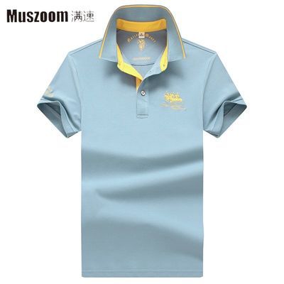 7512/满速夏天季Polo衫男士短袖潮牌休闲纯棉体恤男装翻领宽松青年体恤