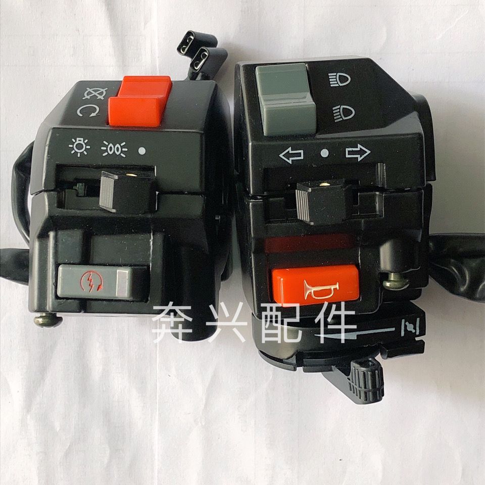 地平线劲豹龙太子摩托车带风门左右手把开关总成