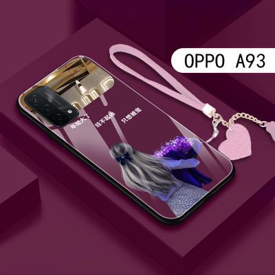 全新OPPOa93手机壳新款补妆镜只想被宠a93玻璃壳A93S保护套男女款
