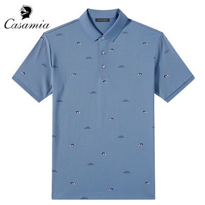 30542/CASAMIA卡莎米亚夏季衣服男新款短袖POLO衫休闲宽松男士翻领T恤衫
