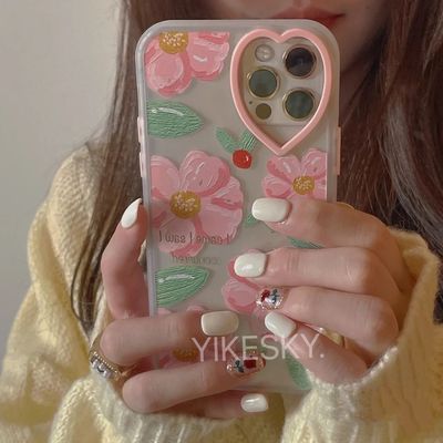 20303/爱心摄像头花朵iPhone12手机壳苹果11网红x/xr/xsmax软7p/8plus女