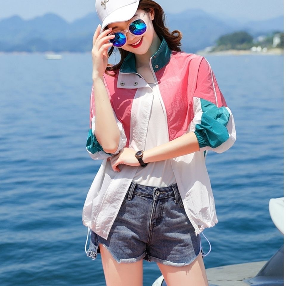  new summer women's sun protection clothing, Internet celebrity Korean version, fashionable, loose and versatile, light and thin tops for small people, trendy