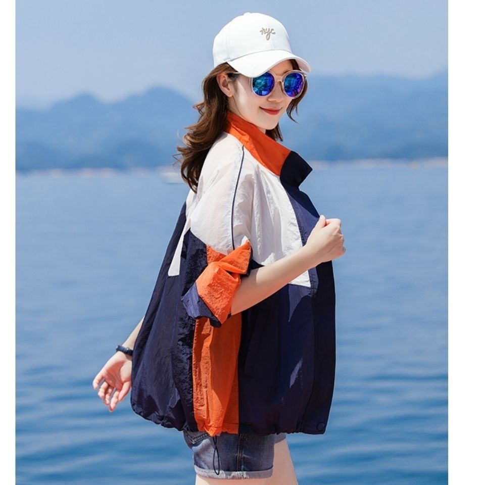  new summer women's sun protection clothing, Internet celebrity Korean version, fashionable, loose and versatile, light and thin tops for small people, trendy