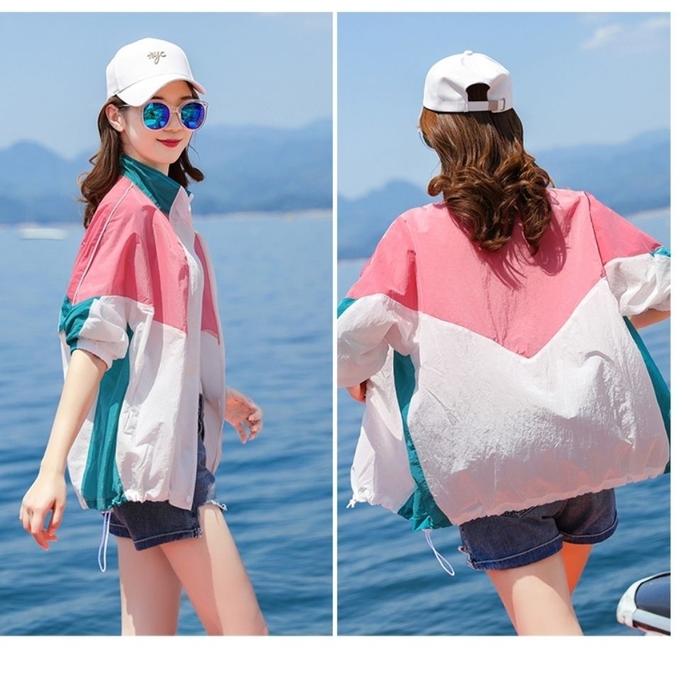  new summer women's sun protection clothing, Internet celebrity Korean version, fashionable, loose and versatile, light and thin tops for small people, trendy