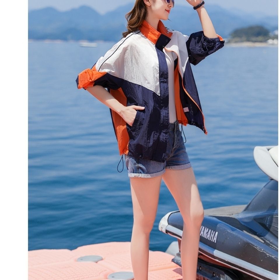  new summer women's sun protection clothing, Internet celebrity Korean version, fashionable, loose and versatile, light and thin tops for small people, trendy