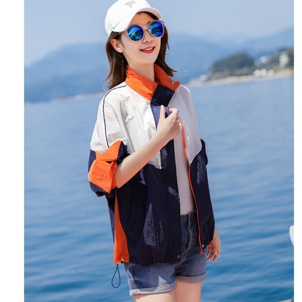  new summer women's sun protection clothing, Internet celebrity Korean version, fashionable, loose and versatile, light and thin tops for small people, trendy