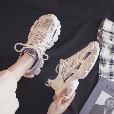22049/环球网面透气老爹鞋女ins潮2021夏季新款鞋子女薄款休闲运动鞋子