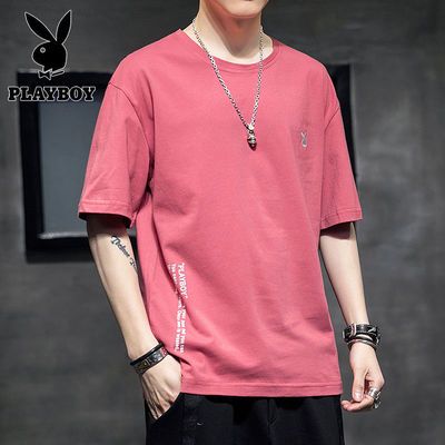 36248/花花公子短袖T恤男夏季新款男装韩版潮流纯棉圆领打底衫男士体恤