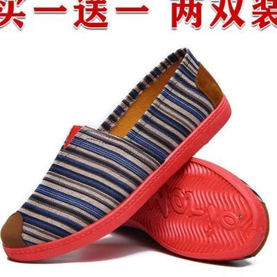 58468/老北京布鞋女一脚蹬软底百搭平底帆布鞋妈妈鞋