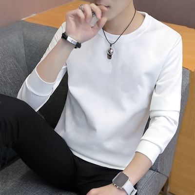 65328/春秋季男士韩版长袖T恤卫衣男生圆领上衣男装t恤打底衫