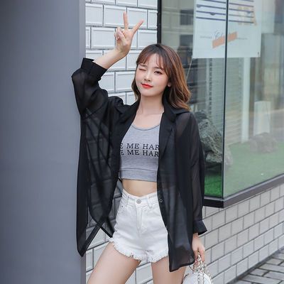 7437/网红雪纺防晒衣开衫仙女2021年新款ins潮百搭超火韩版洋气外套