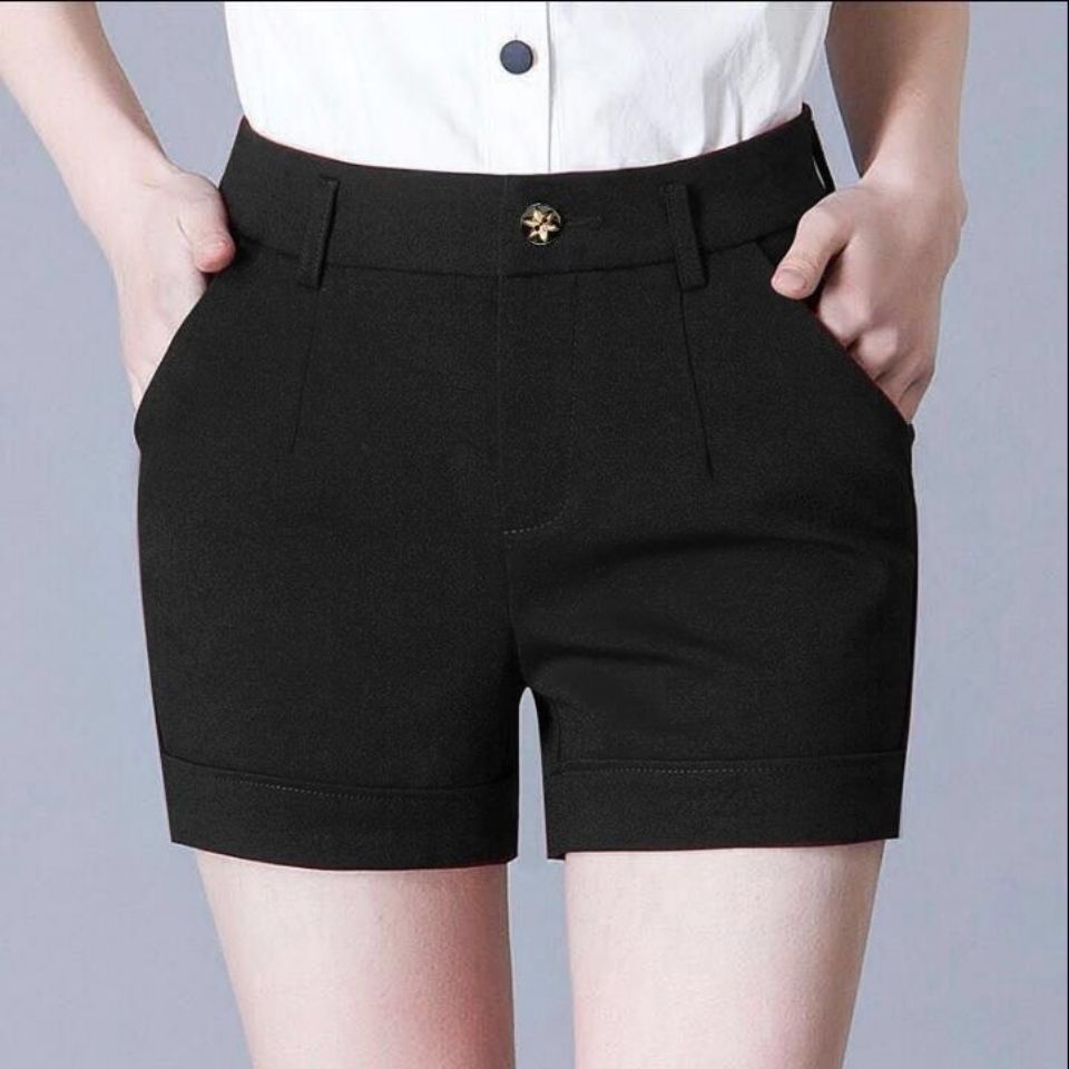 Shorts women's  new high waist thin outerwear leggings all-match loose mother's trousers suit