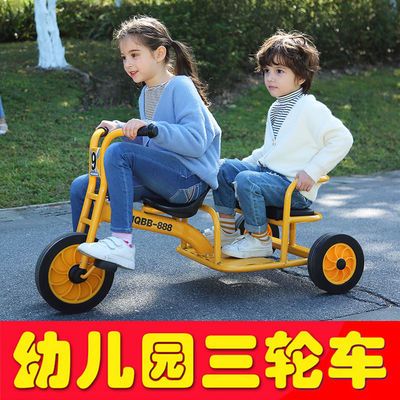童车三轮车 三岁宝宝车脚踏车两岁幼儿带斗3轮车幼儿园橡胶轮子车