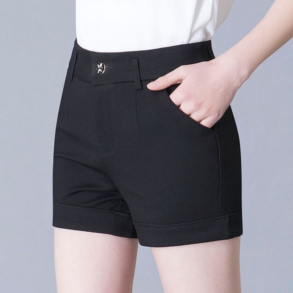 Shorts women's  new high waist thin outerwear leggings all-match loose mother's trousers suit