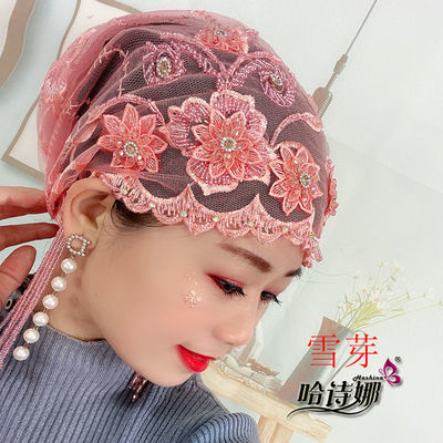 36184/哈诗娜2021春季新款纱巾帽子重手工流苏款防风遮白发舒适透气包邮